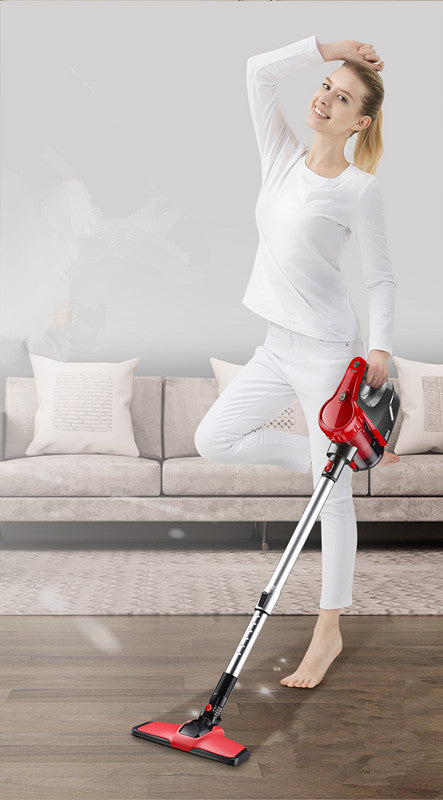 Aspirateur à main sans fil puissant – Puissance d'aspiration de 9500 Pa, ultra-silencieux, autonomie de 45 min | Rouge rose