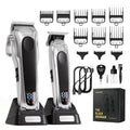 SUPRENT PRO Professional Hair Clipper for Barbers – Brushless Motor, Detachable Blade, Charging Base | Silver