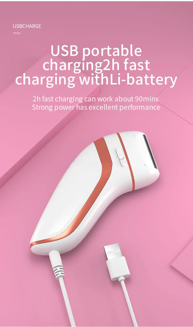 Portable Waterproof 3-in-1 Electric Razor for Women
