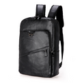 Sac à dos étudiant en cuir souple — Sac de voyage grande capacité (Noir / Marron / Kaki)