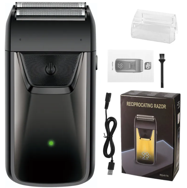 Rechargeable Cordless Hair Clipper – Quiet Motor, LED Display Option | Gold & Silver | 1-Hour Battery