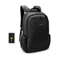 Nylon Laptop Backpack 15.6" — USB Charging Port Travel & Student Bag (Black)