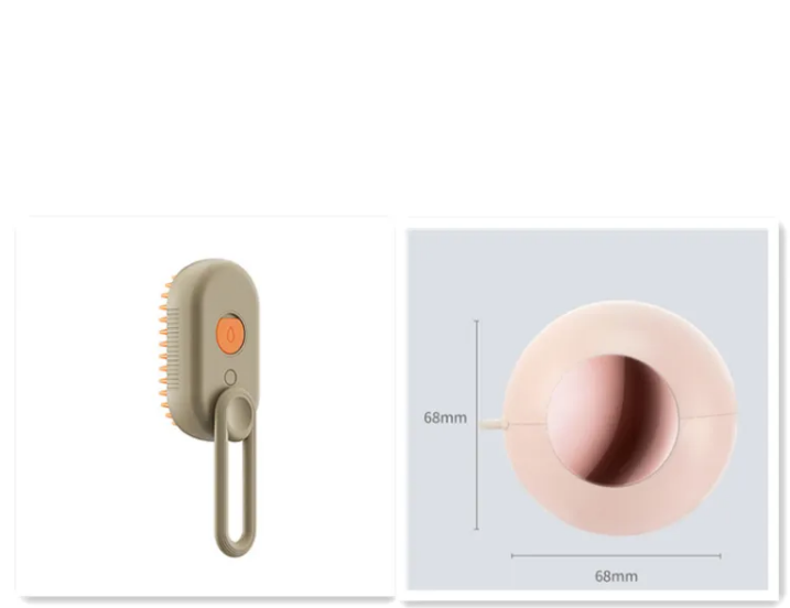 Brosse de toilettage électrique à vapeur 3-en-1 pour animaux de compagnie