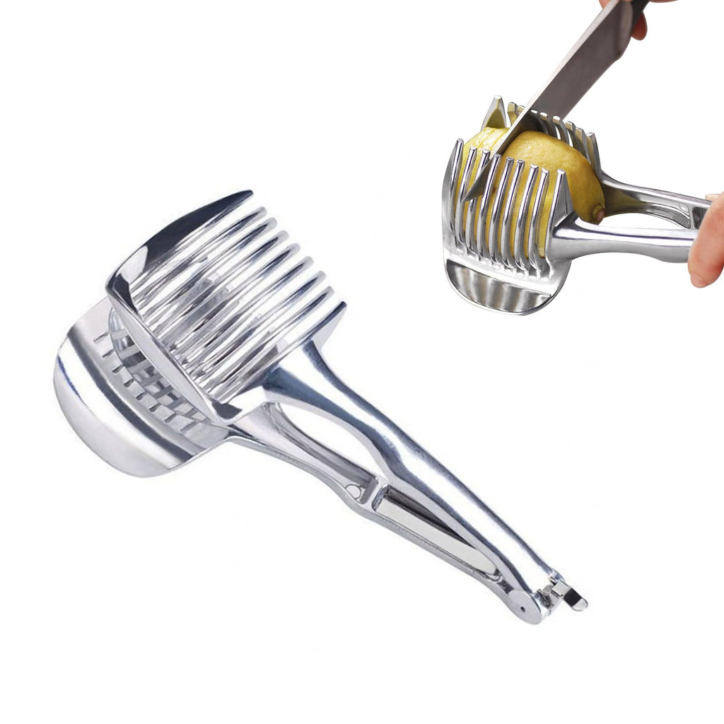 Trancheuse en acier inoxydable — Coupe-oignons, citrons et tomates multifonction pour la cuisine