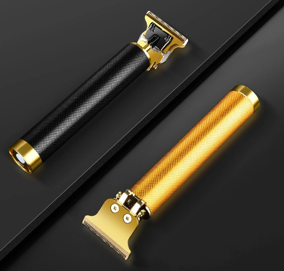 Professional Cordless Barber Hair Clipper & Beard Trimmer – Titanium T-Blade, 180-Min Battery, IPX4 Waterproof | Black/Gold/Aztec