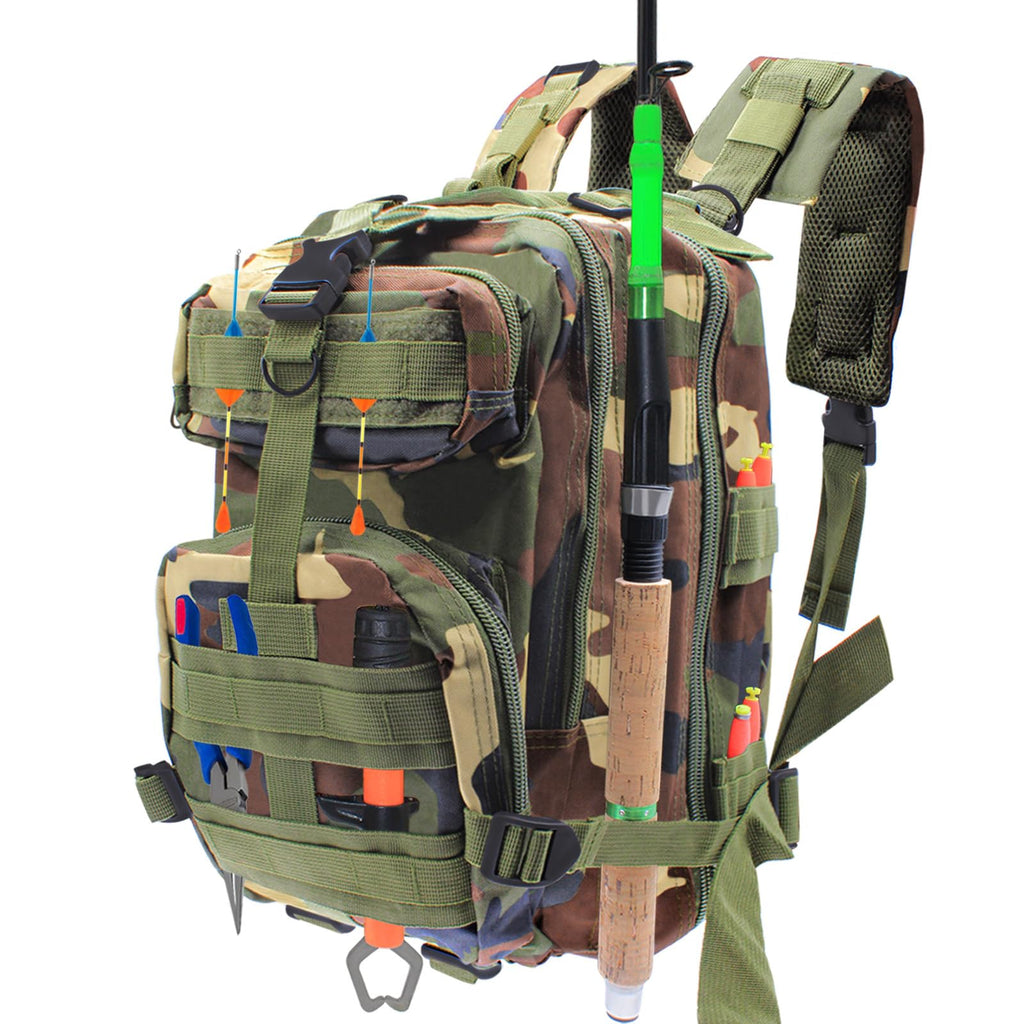 Ghanneey Fishing Sling Backpack – Lightweight Outdoor Shoulder Bag for Fishing, Hiking & Camping | Camouflage