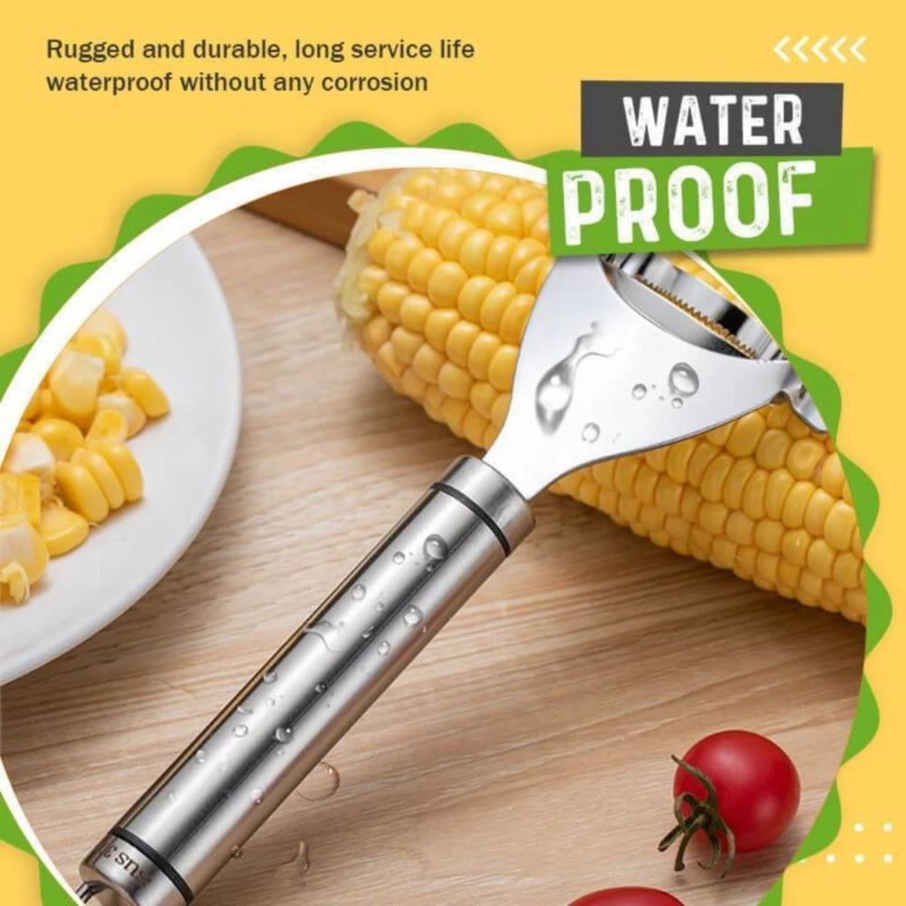 Stainless Steel Corn Planer & Thresher — Kitchen Corn Stripper Tool for Easy Corn Removal