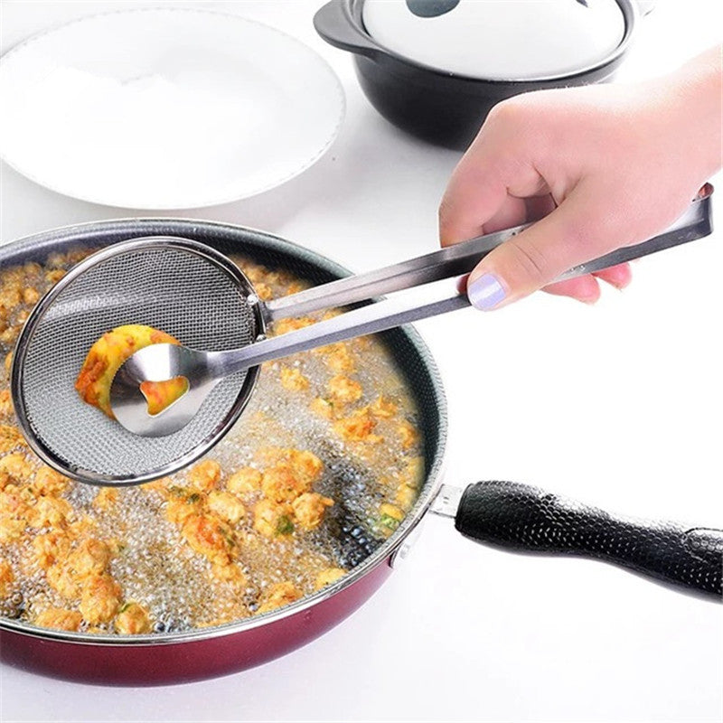 Écumoire passoire en acier inoxydable — Écumoire et passoire de cuisine pour la cuisson (argent)