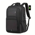 Men's Large Capacity Fashion Laptop Backpack — Oxford Cloth Travel & Work Bag (Black / Gray)