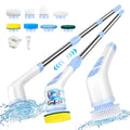 Electric Spin Scrubber — Cordless Shower & Bathroom Cleaning Brush with 8 Heads