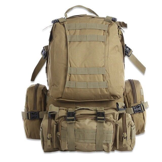 50L Tactical Waterproof Backpack – MOLLE Military Pack for Camping, Hiking & Travel | 6 Colors