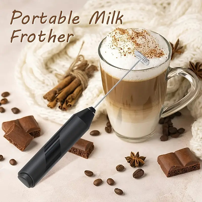 Handheld Milk Frother — Mini Electric Foam Maker for Coffee, Latte & Matcha