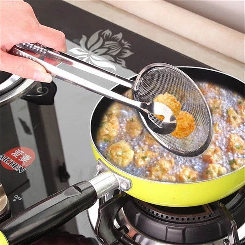 Écumoire passoire en acier inoxydable — Écumoire et passoire de cuisine pour la cuisson (argent)