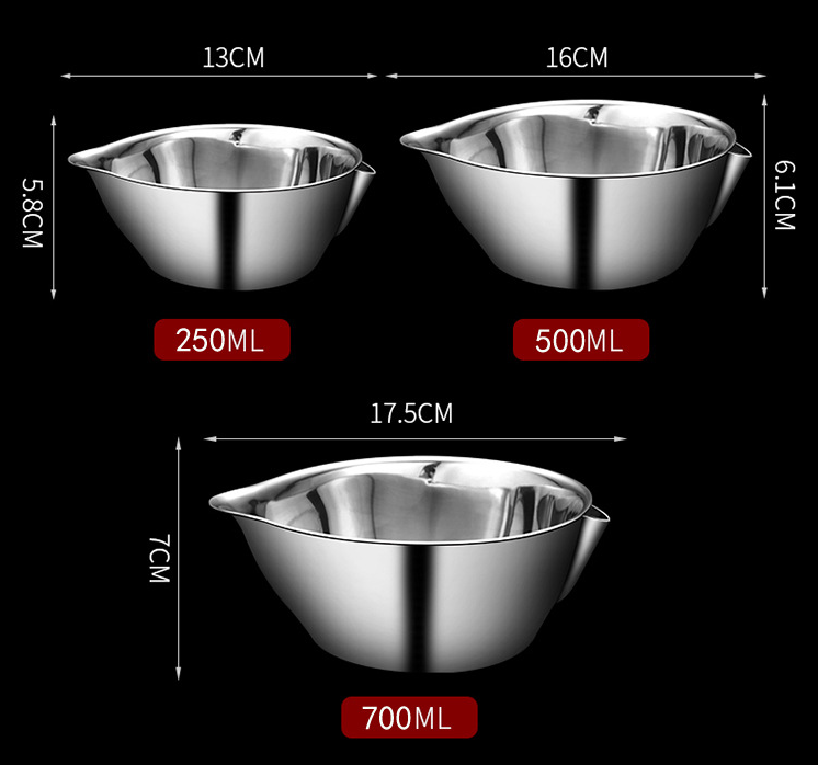 Bol séparateur d'huile et passoire en acier inoxydable 304 — Séparateur de graisse pour bouillons et sauces