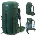 Night Cat 50L Internal Frame Hiking Backpack – Lightweight Waterproof with Rain Cover | Men & Women | Green