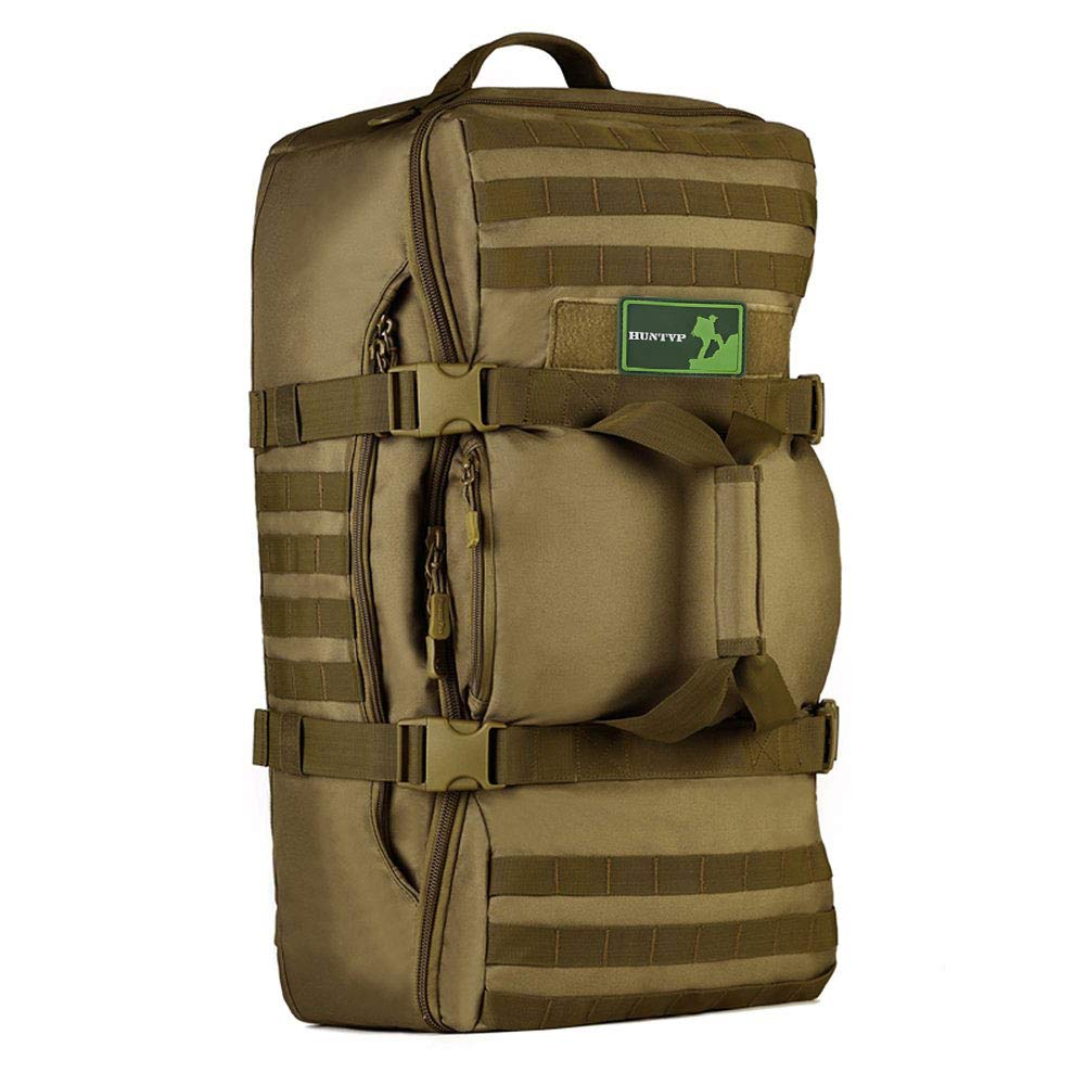 Sac à dos tactique militaire Huntvp 60L – Sac d'assaut MOLLE pour la chasse, le camping et la randonnée | Marron