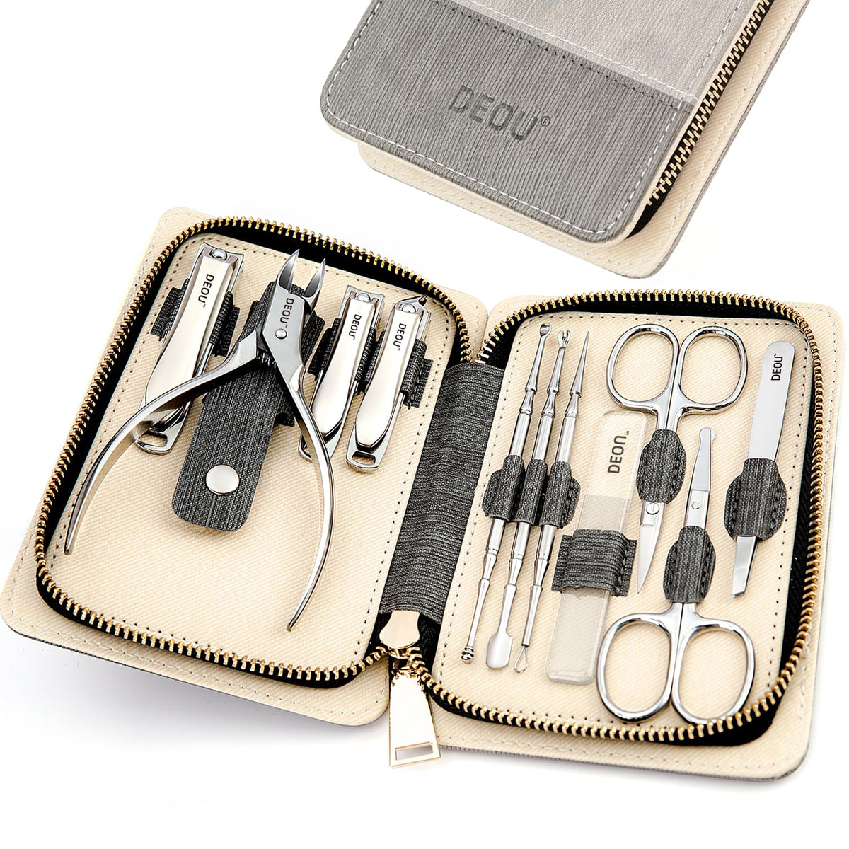 Professional Nail Kit – Complete Manicure & Pedicure Set with PU Leather Case