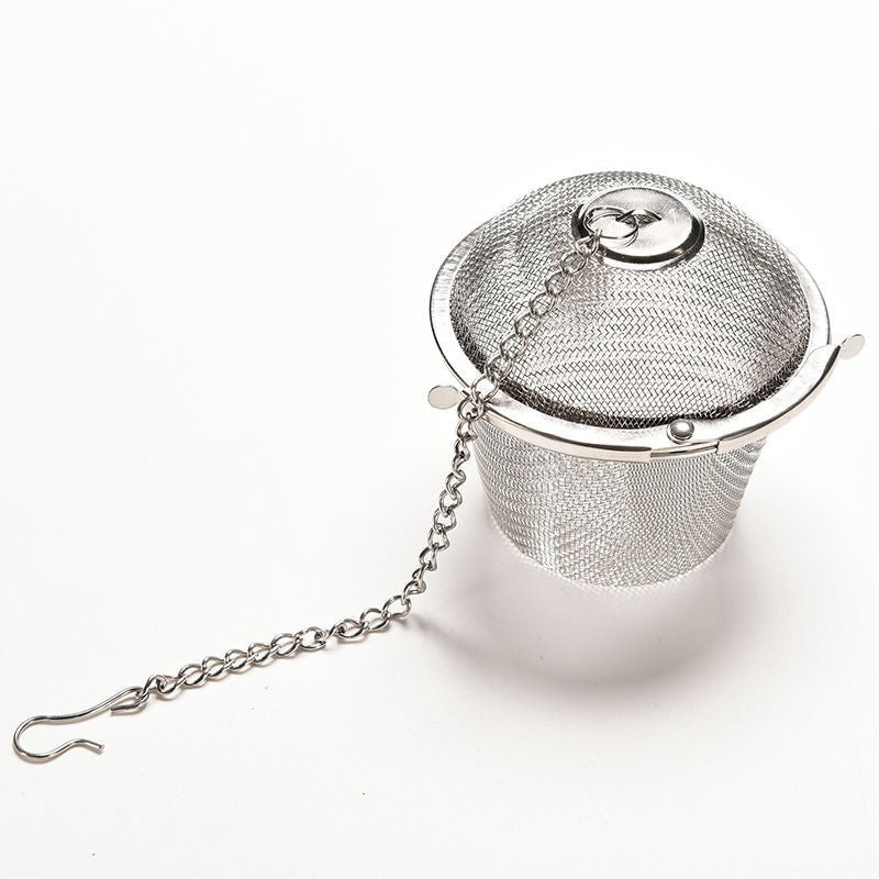 Stainless Steel Tea Ball Strainer — Creative Loose Leaf Tea Infuser in Multiple Sizes (Silver)