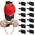 Crochets à chapeaux muraux – Adhésifs, sans perçage | Lot de 14, noir