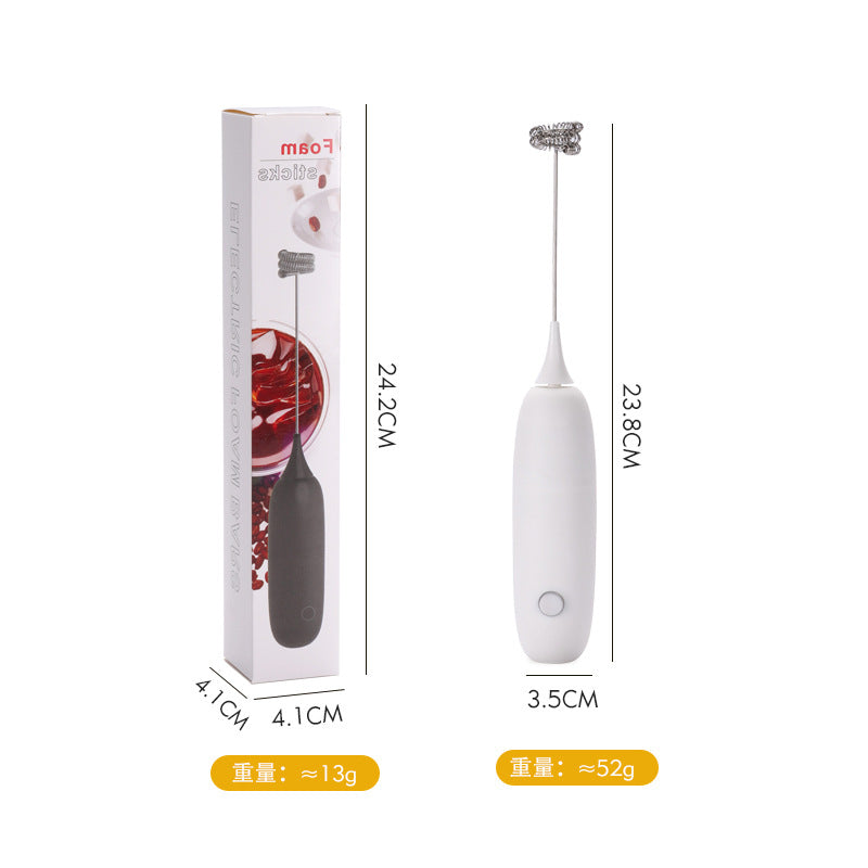 Handheld Electric Milk Frother — Mini Foam Maker for Coffee, Matcha & Home Baking