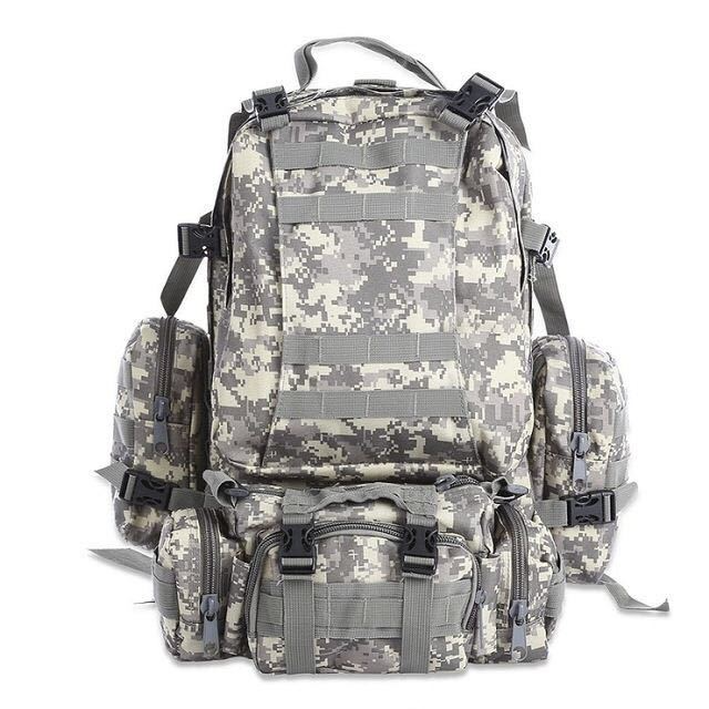50L Tactical Waterproof Backpack – MOLLE Military Pack for Camping, Hiking & Travel | 6 Colors