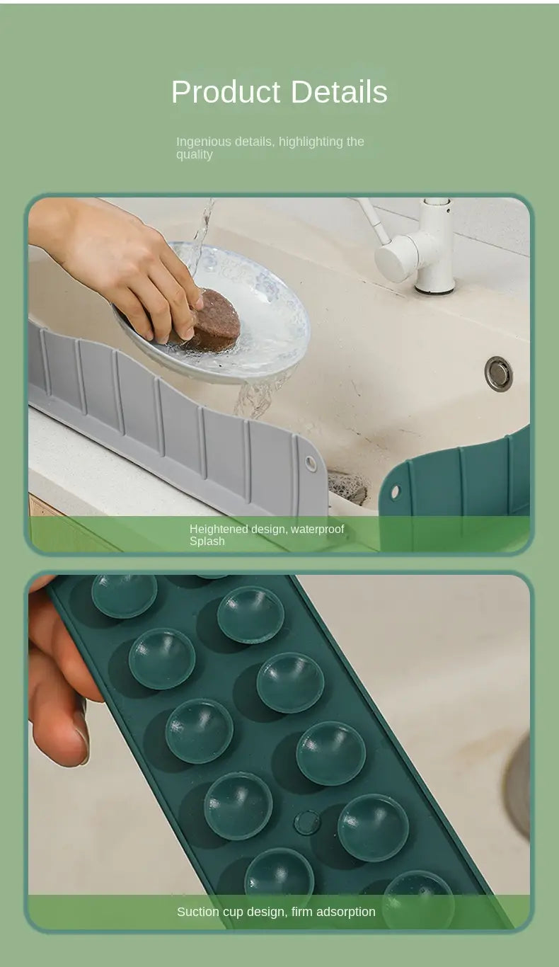 Pare-éclaboussures en silicone avec ventouse – Design minimaliste moderne