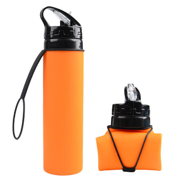 Gourde de sport en silicone pour activités en plein air — Gourde légère, pliable et sans BPA