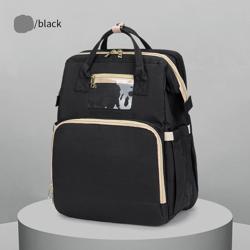 Sac à dos de voyage pour bébé grande capacité — Sac à langer pour parents (Noir / Gris / Vert / Cyan)