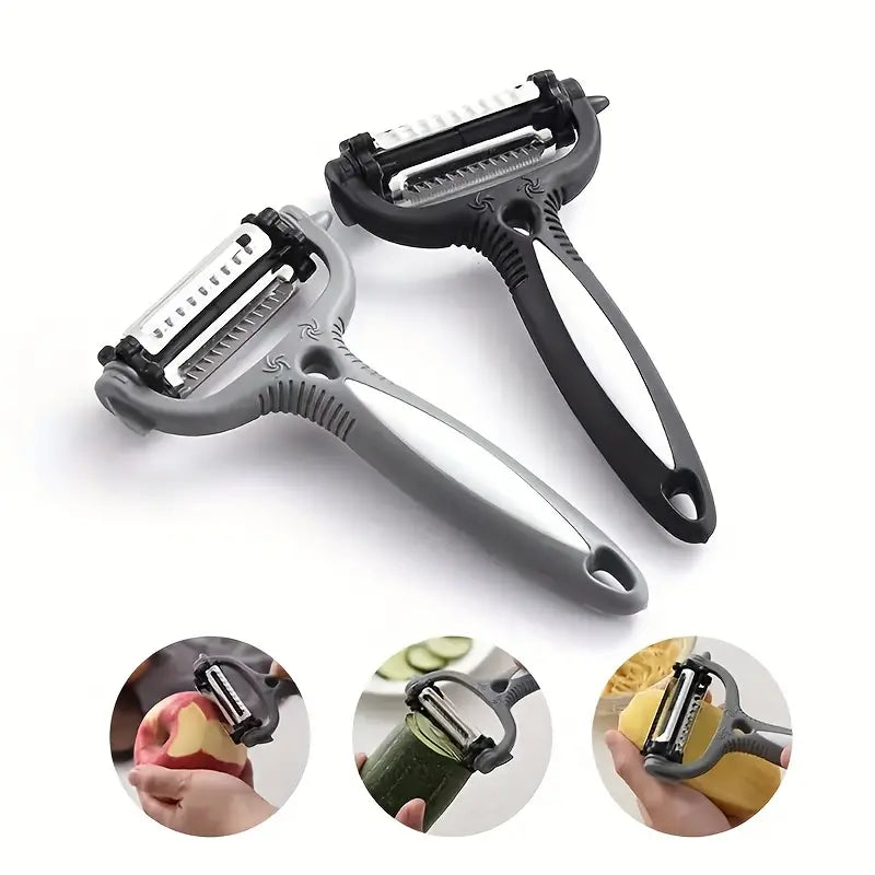 3-in-1 Rotary Fruit and Vegetable Peeler and Slicer