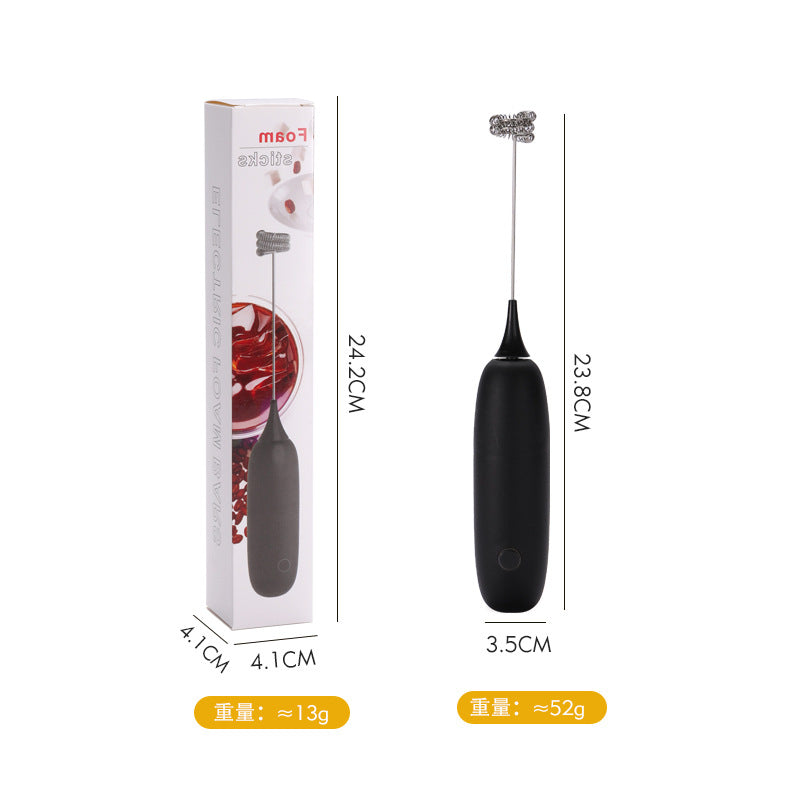 Handheld Electric Milk Frother — Mini Foam Maker for Coffee, Matcha & Home Baking
