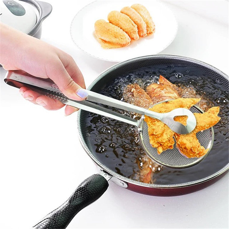 Écumoire passoire en acier inoxydable — Écumoire et passoire de cuisine pour la cuisson (argent)