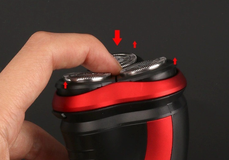 Men's Rotary Electric Shaver — 3D Floating Heads, Wet & Dry, Pop-Up Trimmer