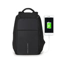 Laptop Business Backpack Rucksack with USB Charging Port — Professional Travel & Work Bag (Gray / Black)