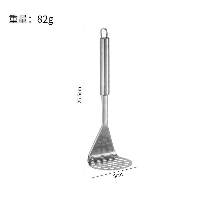 Stainless Steel Manual Potato Masher | Round Hole & Wavy Options