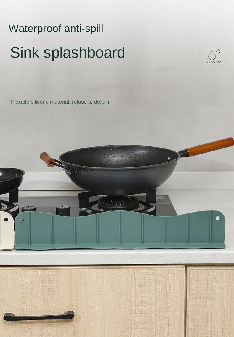 Pare-éclaboussures en silicone avec ventouse – Design minimaliste moderne