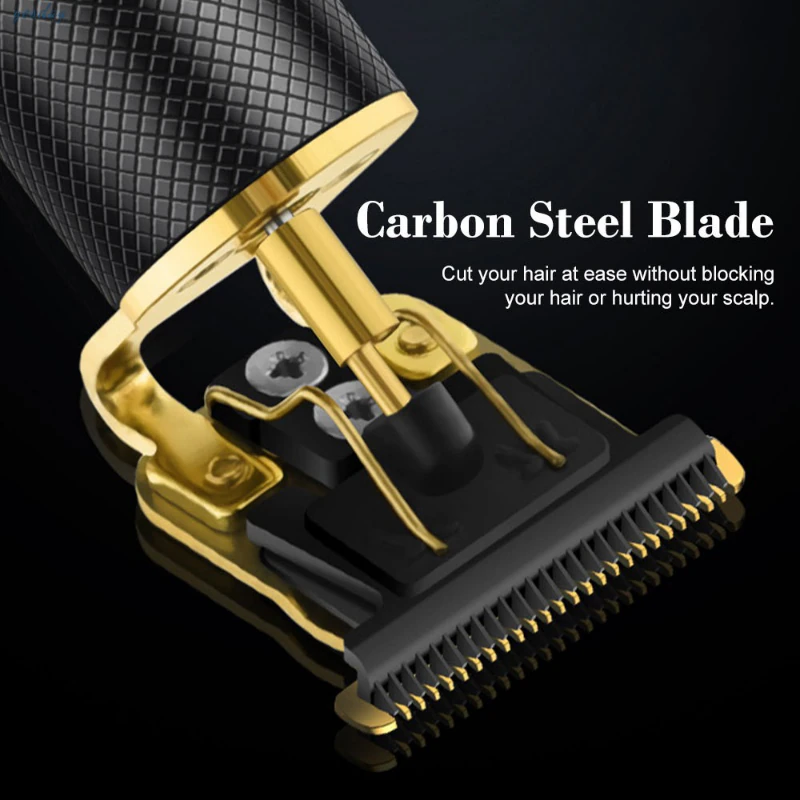 Professional Cordless Barber Hair Clipper & Beard Trimmer – Titanium T-Blade, 180-Min Battery, IPX4 Waterproof | Black/Gold/Aztec