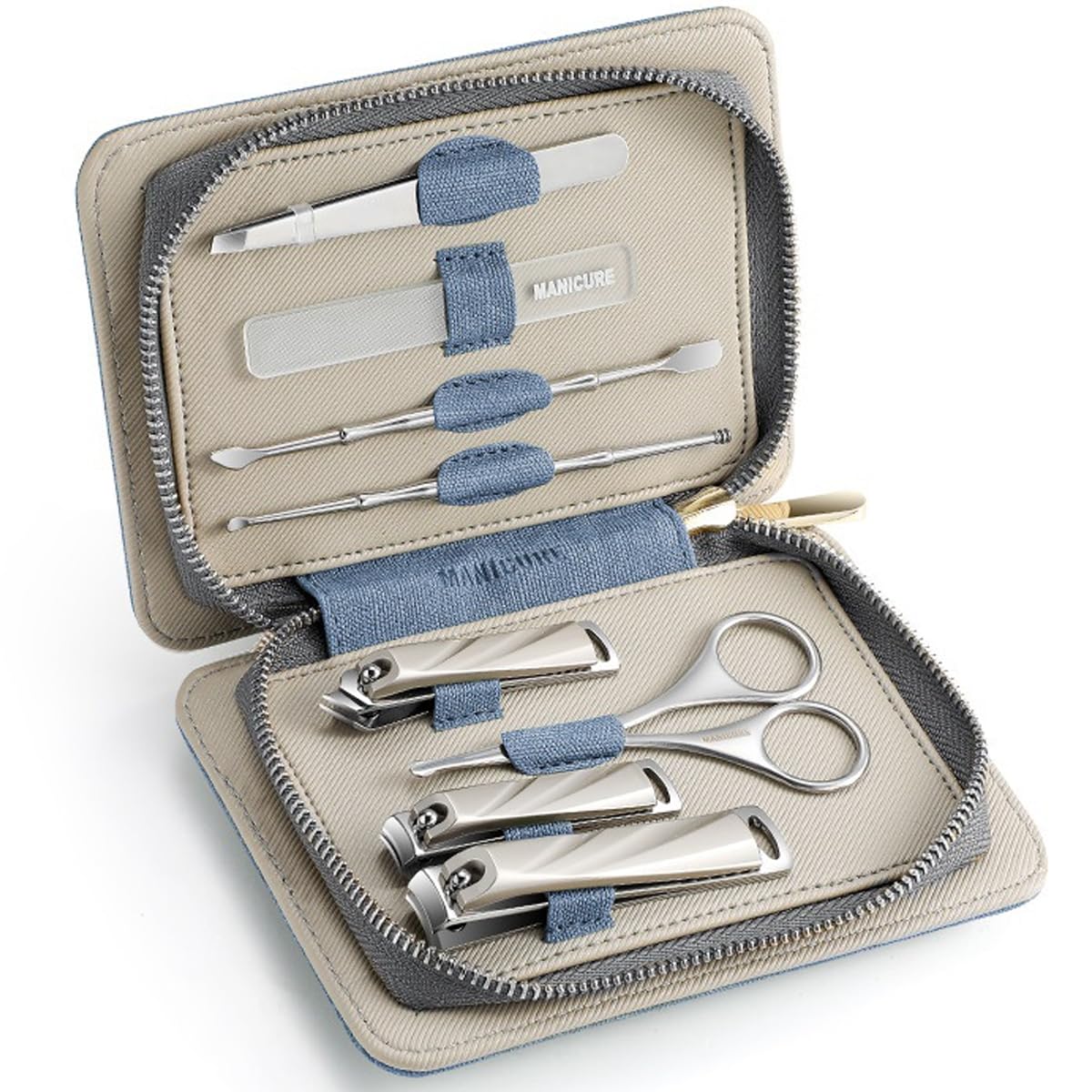 HAPPITON 8-Piece Manicure & Pedicure Set – Professional Nail Kit with Travel Case