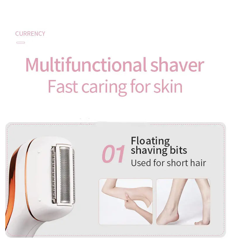 Portable Waterproof 3-in-1 Electric Razor for Women