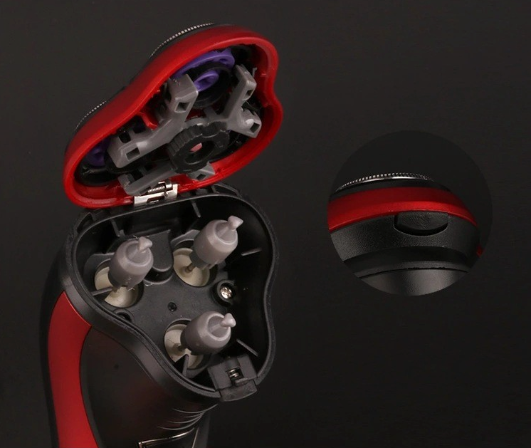 Men's Rotary Electric Shaver — 3D Floating Heads, Wet & Dry, Pop-Up Trimmer