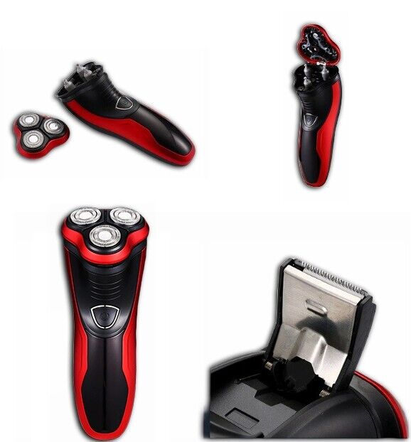 Men's Rotary Electric Shaver — 3D Floating Heads, Wet & Dry, Pop-Up Trimmer