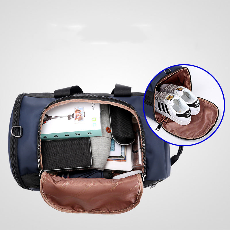 Men's Casual Sports Travel Backpack — Large Capacity Everyday & Gym Bag (Black)