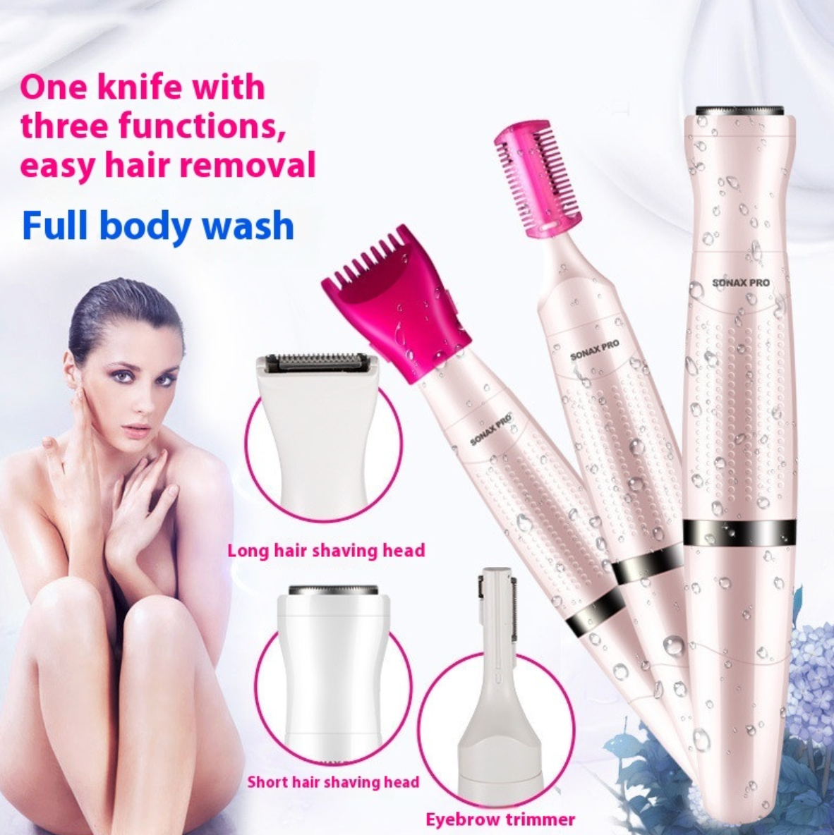 3-in-1 Electric Shaver for Women