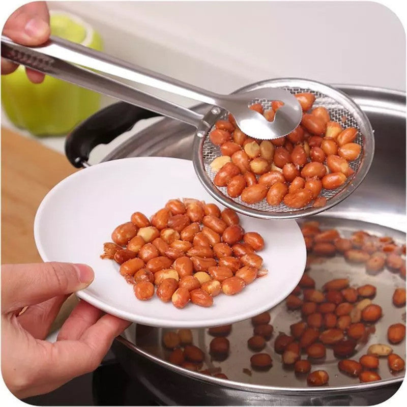 Écumoire passoire en acier inoxydable — Écumoire et passoire de cuisine pour la cuisson (argent)
