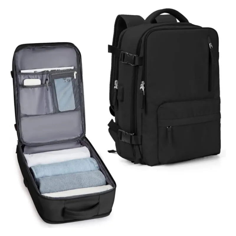Large Capacity Travel Laptop Backpack — Everyday & Adventure Bag (Pink / Black / Silver Gray / Beige / Light Purple)