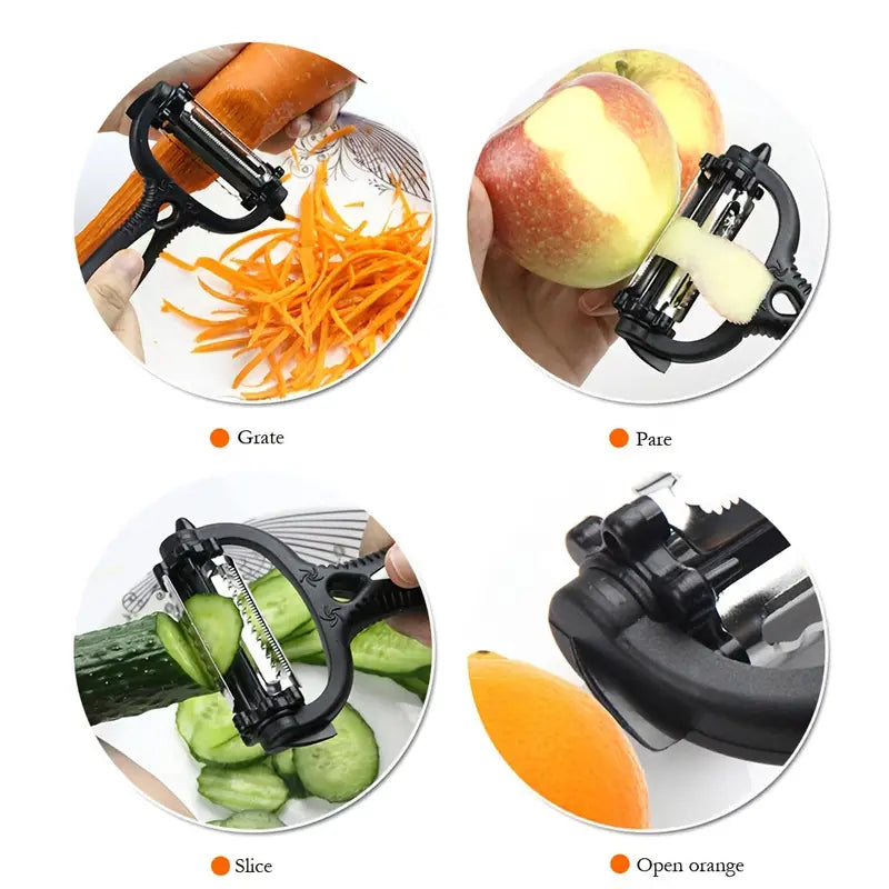 Éplucheur et trancheur à julienne multifonctionnel 360°