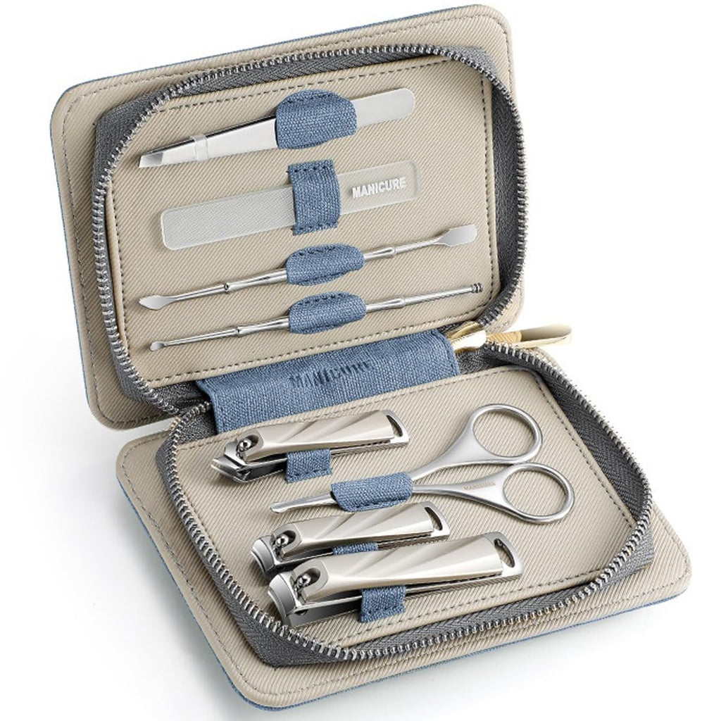 HAPPITON 8-Piece Manicure & Pedicure Set – Professional Nail Kit with Travel Case