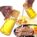 Qiylqe 2-in-1 Oil Dispenser & Sprayer — Kitchen Oil Spray Bottle for Healthy Cooking (Yellow)
