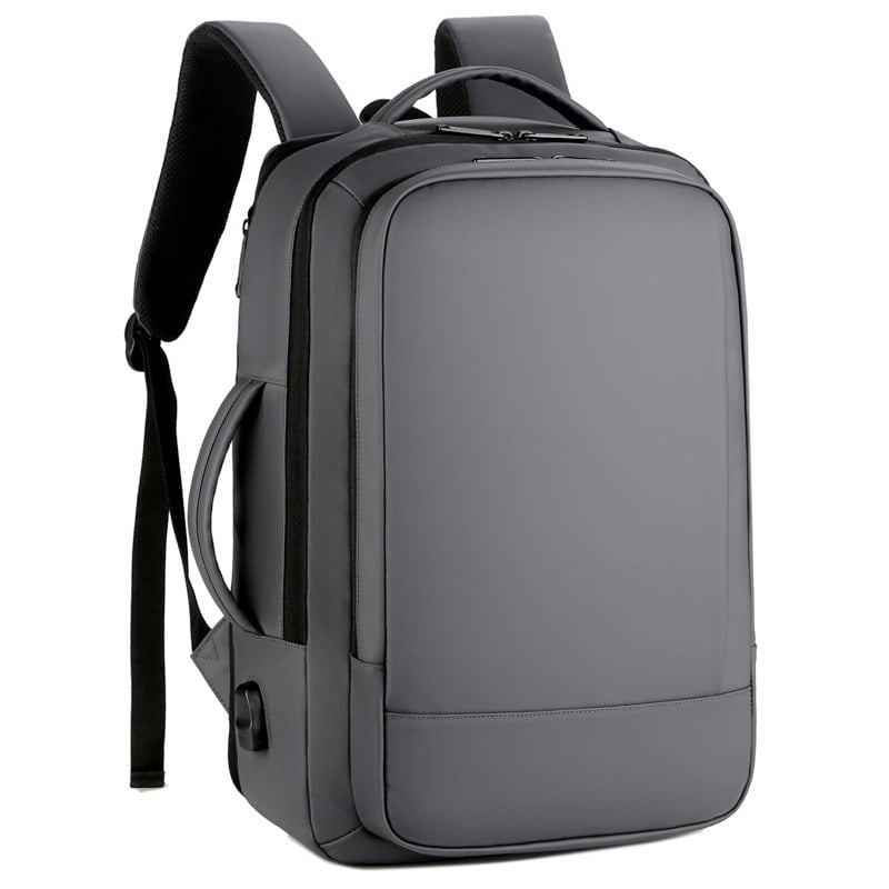 Large Capacity Waterproof Business Backpack for Men — Professional Travel & Work Bag (Black / Gray)