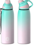 FEIJIAN Stainless Steel Water Bottle with Magnetic Lid — Insulated Thermos 600ml / 800ml / 1000ml