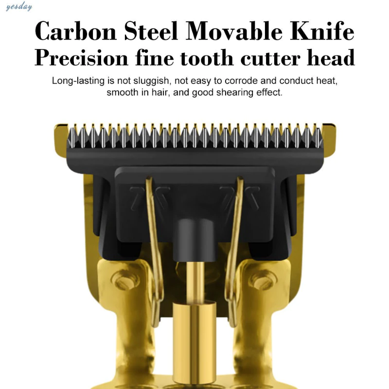 Professional Cordless Barber Hair Clipper & Beard Trimmer – Titanium T-Blade, 180-Min Battery, IPX4 Waterproof | Black/Gold/Aztec